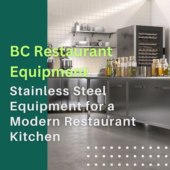 Stainless Steel Equipment for a Modern Restaurant Kitchen