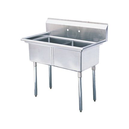 Thorinox TDS-1818-0 18″ x 18″ x 11″ Two Compartment Sink