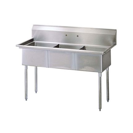 Thorinox TTS-1818-0 18″ x 18″ x 11″ Three Compartment Sink