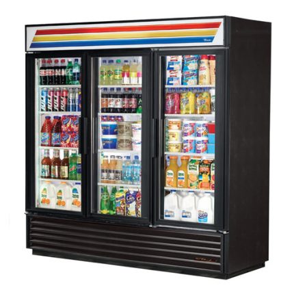 True GDM-69-HC-LD Three Sliding Door Glass Refrigerator Merchandiser 78″